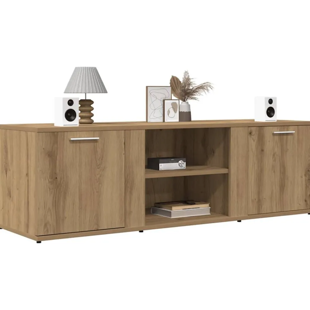 vidaXL Meuble TV chêne artisanal 120x34x37 cm bois d'ingénierie