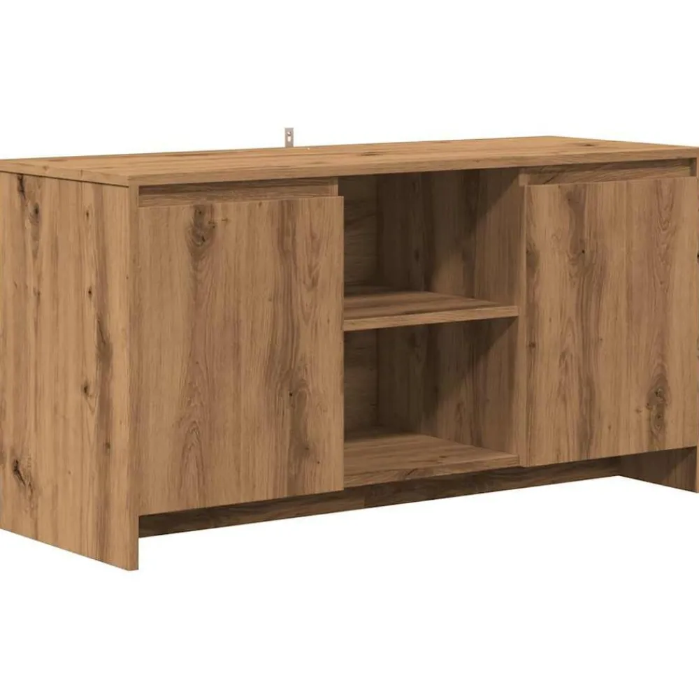 Meubles Tv-vidaXL Meuble TV chêne artisanal 102x37,5x52,5 cm bois d'ingénierie chêne artisanal