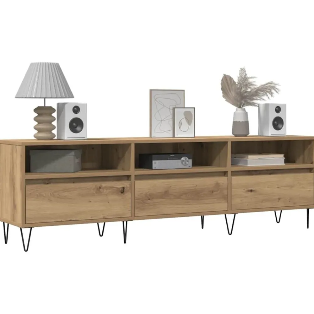 Meubles Tv-vidaXL Meuble TV chêne artisanal 150x30x44,5 cm bois d'ingénierie chêne artisanal