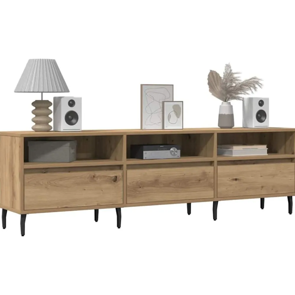 Meubles Tv-vidaXL Meuble TV chêne artisanal 150x30x44,5 cm bois d'ingénierie chêne artisanal