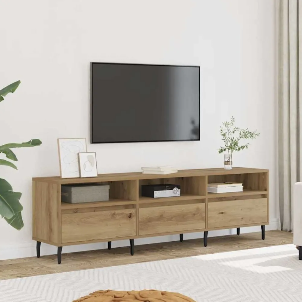 Meubles Tv-vidaXL Meuble TV chêne artisanal 150x30x44,5 cm bois d'ingénierie chêne artisanal