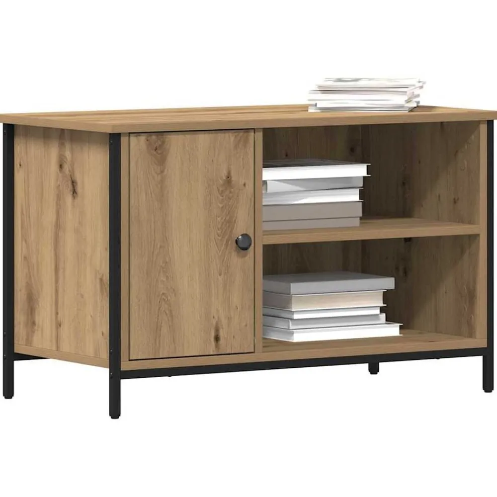 vidaXL Meuble TV chêne artisanal 80 x 40 x 50 cm Bois d'ingénierie
