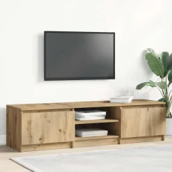 vidaXL Meuble TV chêne artisanal 140x40x36 cm bois d'ingénierie