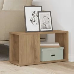 Étagères-vidaXL Meuble TV chêne artisanal 60x24x32 cm bois d'ingénierie ch&ecirc;ne artisanal