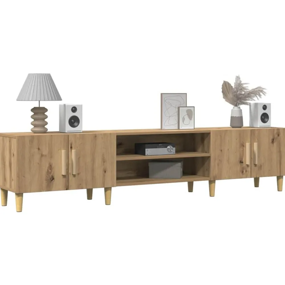 Meubles Tv-vidaXL Meuble TV chêne artisanal 180x31,5x40 cm bois d'ingénierie chêne artisanal