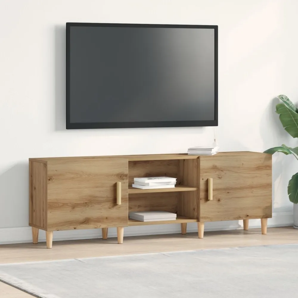 Meubles Tv-vidaXL Meuble TV chêne artisanal 150 x 30 x 50 cm Bois d'ingénierie chêne artisanal