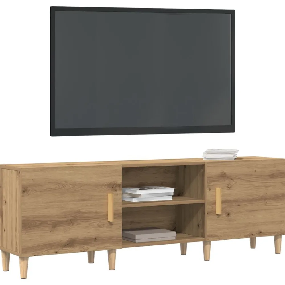 Meubles Tv-vidaXL Meuble TV chêne artisanal 150 x 30 x 50 cm Bois d'ingénierie chêne artisanal