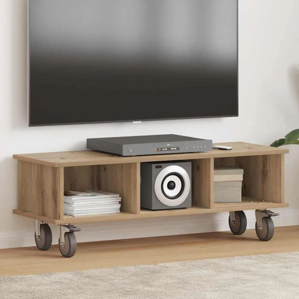 Meubles Tv-vidaXL Meuble TV Chêne artisanal 100 x 35 x 35 cm Bois d'ingénierie chêne artisanal