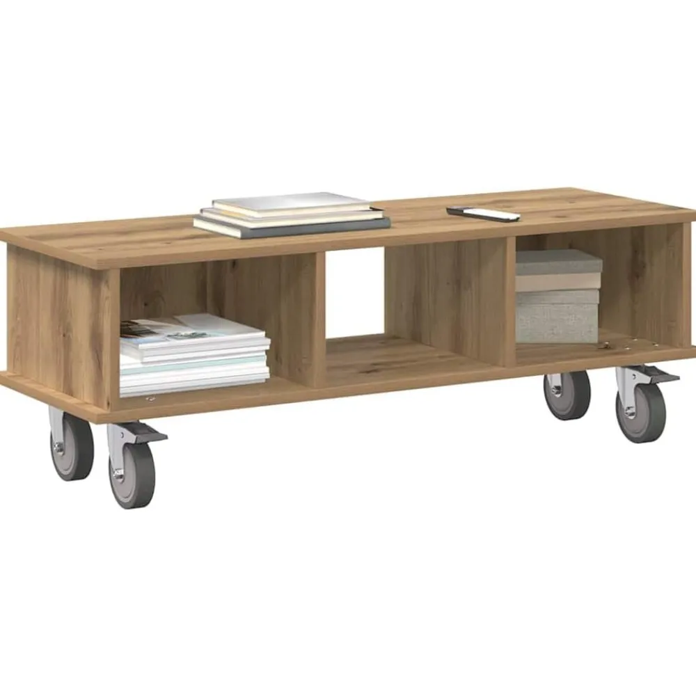 Meubles Tv-vidaXL Meuble TV Chêne artisanal 100 x 35 x 35 cm Bois d'ingénierie chêne artisanal