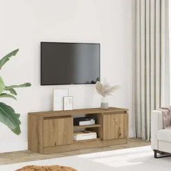 Meubles Tv-vidaXL Meuble TV chêne artisanal 102x30x36 cm bois d'ingénierie ch&ecirc;ne artisanal