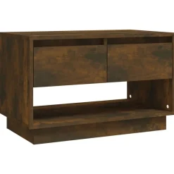 vidaXL Meuble TV chêne fumé 70x41x44 cm bois d'ingénierie