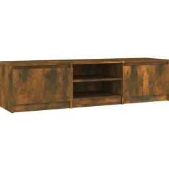vidaXL Meuble TV Chêne fumé 140x40x35,5 cm Bois d'ingénierie