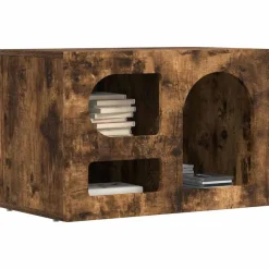 vidaXL Meuble TV Chêne fumé 60 x 35 x 40 cm Bois d'ingénierie