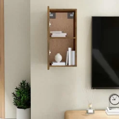 Meubles Tv-vidaXL Meuble TV Chêne fumé 30,5x30x60 cm Bois d'ingénierie Ch&ecirc;ne fumé