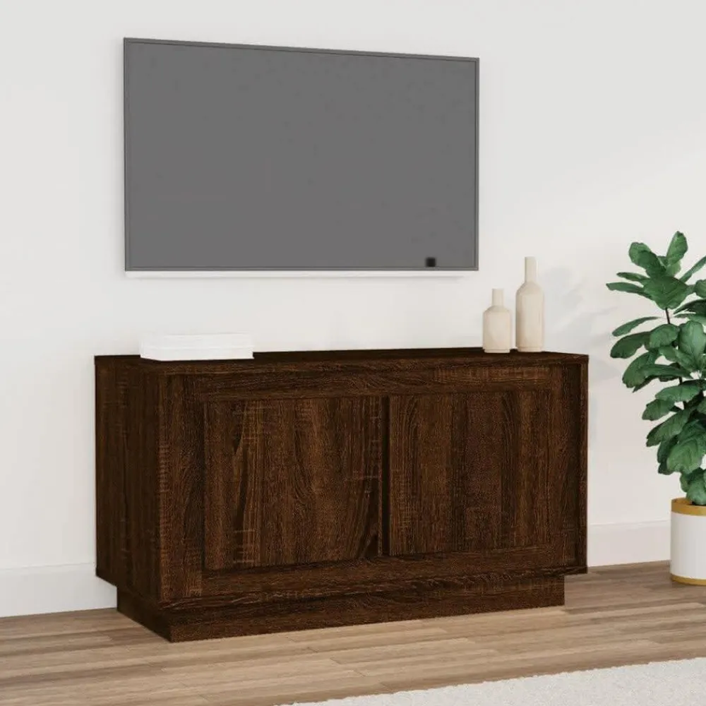 vidaXL Meuble TV chêne marron 80x35x45 cm bois d'ingénierie