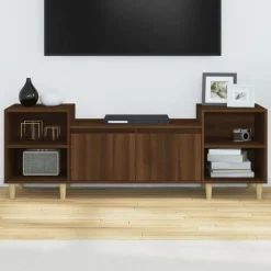 Meubles Tv-vidaXL Meuble TV Chêne marron 160x35x55 cm Bois d'ingénierie Ch&ecirc;ne marron