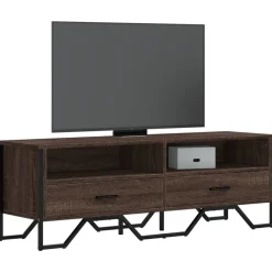 Meubles Tv-vidaXL Meuble TV chêne marron 122x34x41 cm bois d'ingénierie Ch&ecirc;ne marron