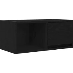 Meubles Tv-vidaXL Meuble TV chêne noir 60x31x25,5 cm bois d'ingénierie Chêne noir