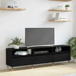 vidaXL Meuble TV Chêne noir 150 x 30 x 45 cm Bois d'ingénierie