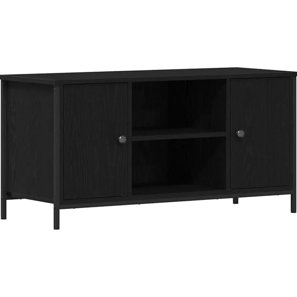 Meubles Tv-vidaXL Meuble TV Chêne noir 100 x 40 x 50 cm Bois d'ingénierie Chêne noir
