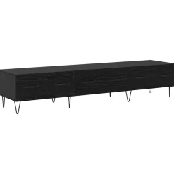Meubles Tv-vidaXL Meuble TV Chêne noir 150 x 36 x 30 cm Bois d'ingénierie Chêne noir