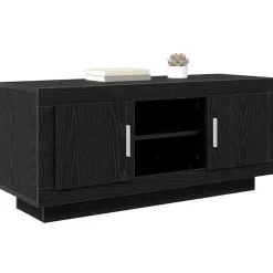 Meubles Tv-vidaXL Meuble TV Chêne noir 102 x 35 x 45 cm Bois d'ingénierie Chêne noir