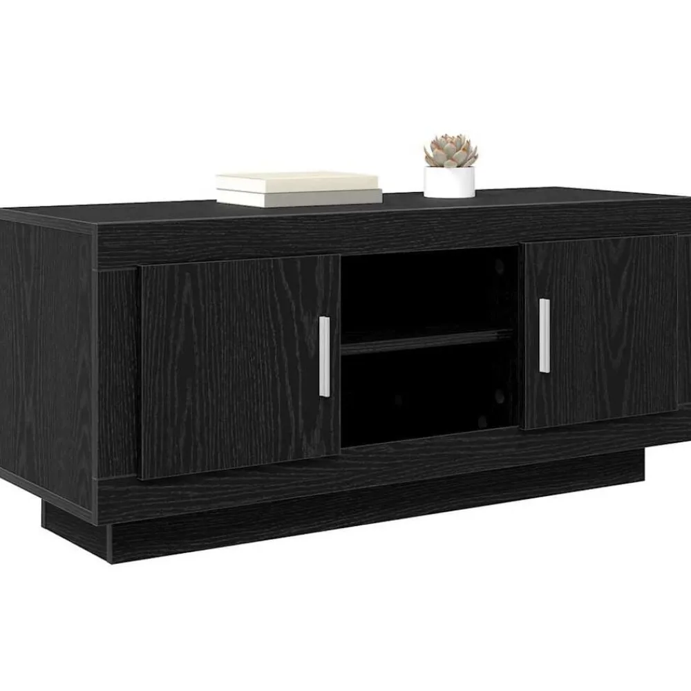 Meubles Tv-vidaXL Meuble TV Chêne noir 102 x 35 x 45 cm Bois d'ingénierie Chêne noir