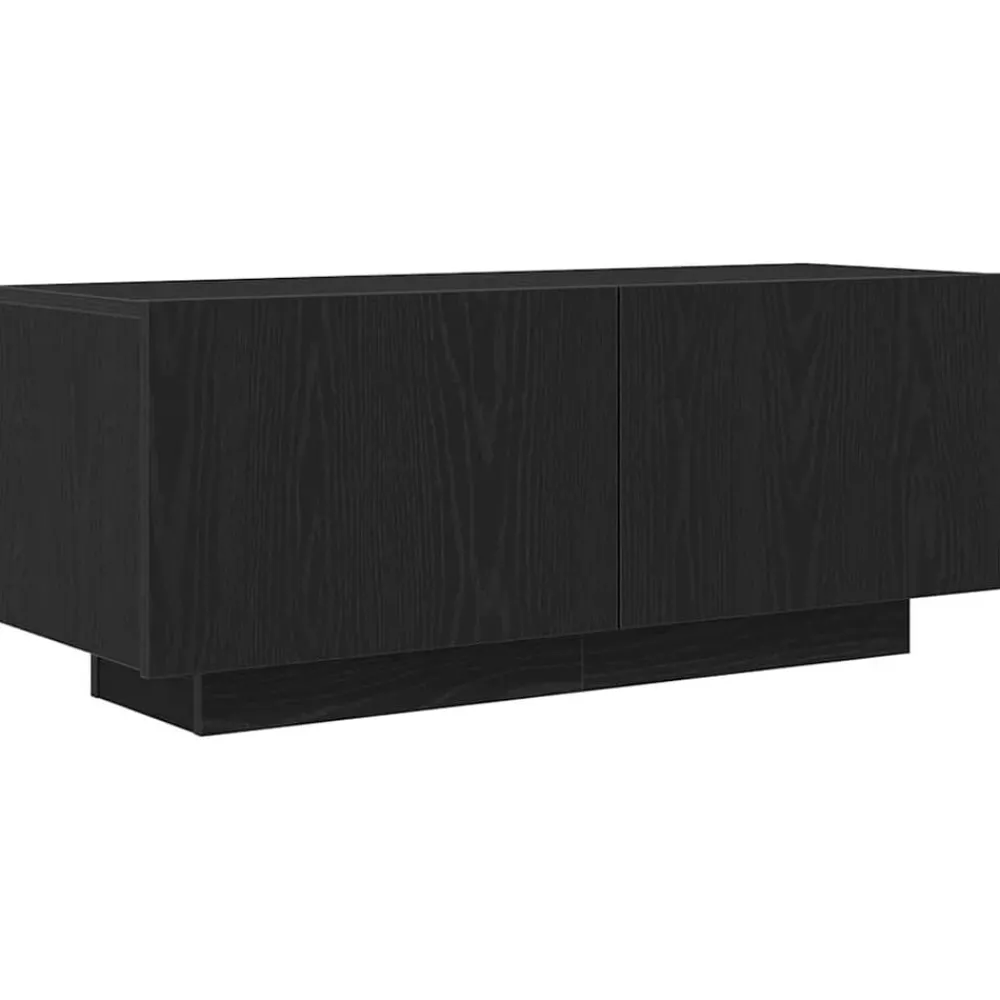 Meubles Tv-vidaXL Meuble TV Chêne noir 100 x 35 x 40 cm Bois d'ingénierie Chêne noir