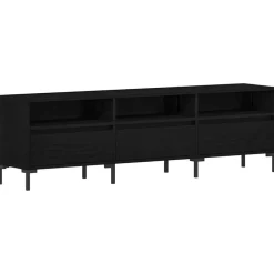 Meubles Tv-vidaXL Meuble TV Chêne noir 150 x 30 x 44,5 cm Bois d'ingénierie Chêne noir