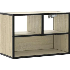 Meubles Tv-vidaXL Meuble TV chêne sonoma 60x31x39,5 cm bois d'ingénierie et métal Chêne sonoma