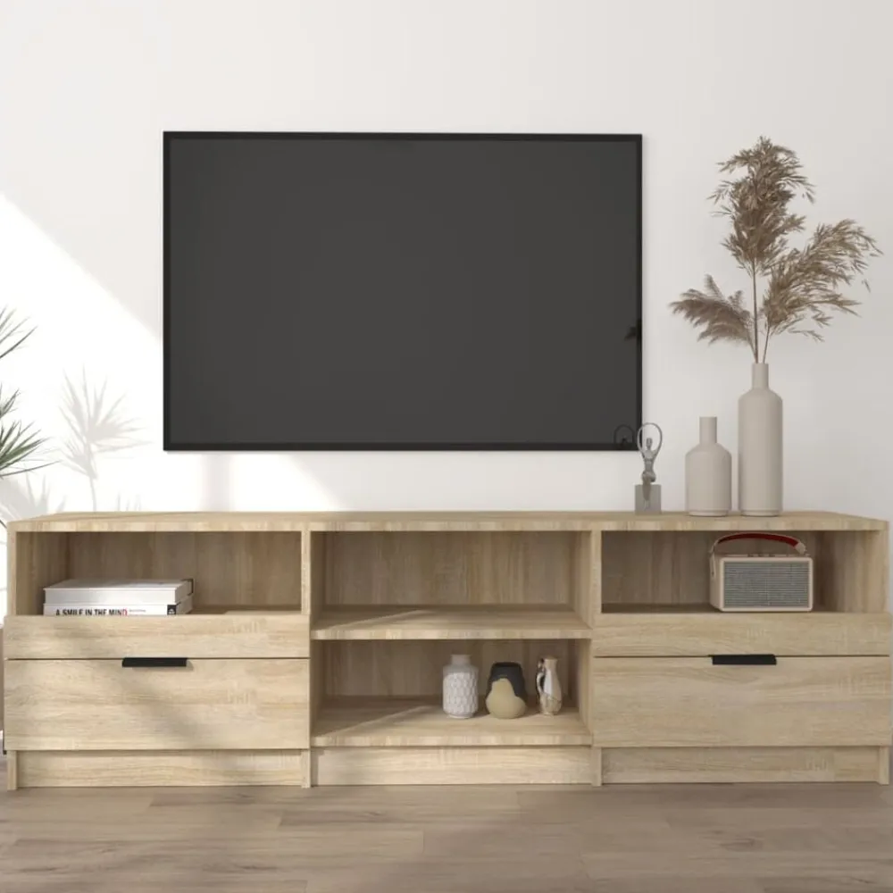 vidaXL Meuble TV Chêne sonoma 150x33,5x45 cm Bois d'ingénierie
