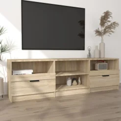 vidaXL Meuble TV Chêne sonoma 150x33,5x45 cm Bois d'ingénierie