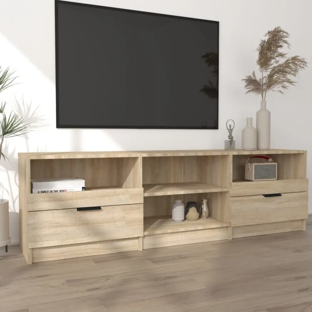 vidaXL Meuble TV Chêne sonoma 150x33,5x45 cm Bois d'ingénierie