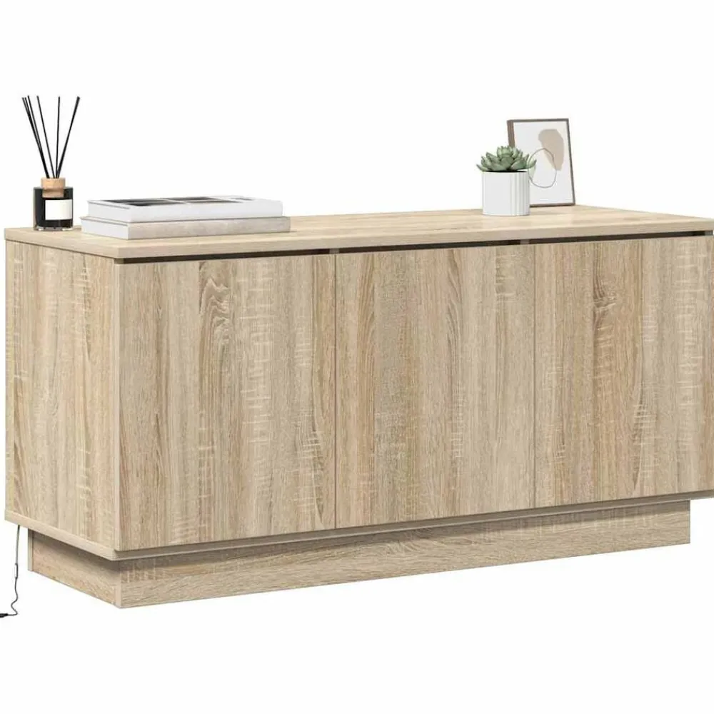 vidaXL Meuble TV Chêne Sonoma 100 x 38 x 49 cm Bois d'ingénierie