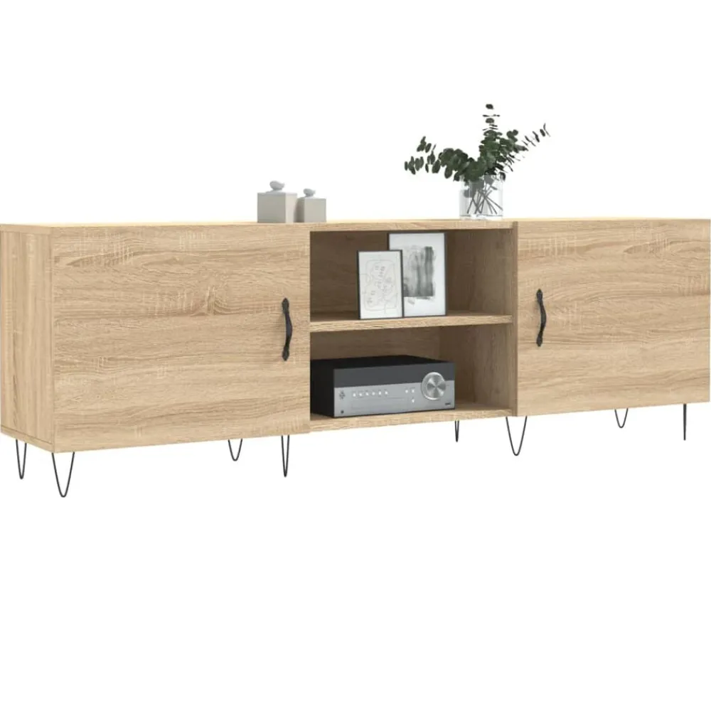 vidaXL Meuble TV chêne sonoma 150x30x50 cm bois d'ingénierie