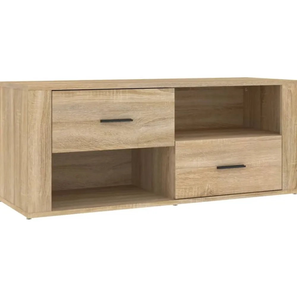 Meubles Tv-vidaXL Meuble TV Chêne sonoma 100x35x40 cm Bois d'ingénierie Chêne sonoma