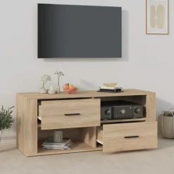 Meubles Tv-vidaXL Meuble TV Chêne sonoma 100x35x40 cm Bois d'ingénierie Chêne sonoma