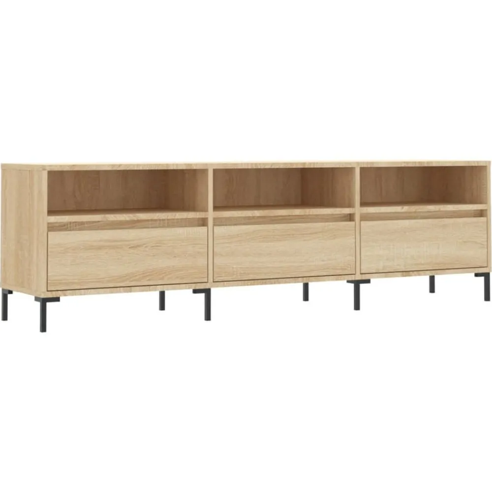 vidaXL Meuble TV chêne sonoma 150x30x44,5 cm bois d'ingénierie