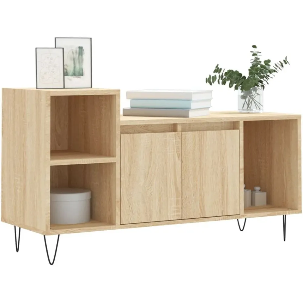 Meubles Tv-vidaXL Meuble TV Chêne sonoma 100x35x55 cm Bois d'ingénierie Chêne sonoma