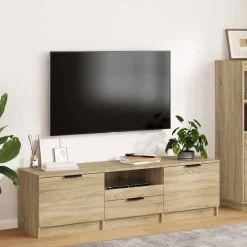 vidaXL Meuble TV Chêne Sonoma 140x35x40 cm Bois d'ingénierie