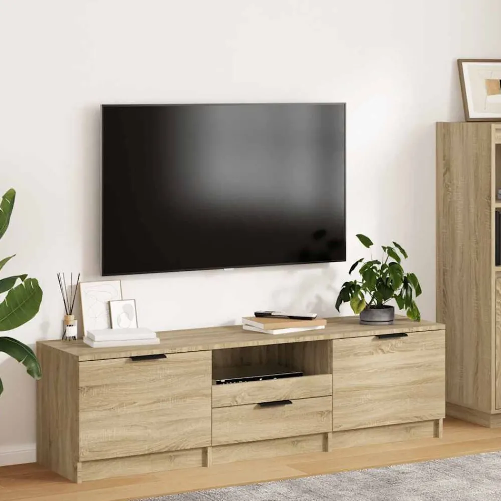 vidaXL Meuble TV Chêne Sonoma 140x35x40 cm Bois d'ingénierie