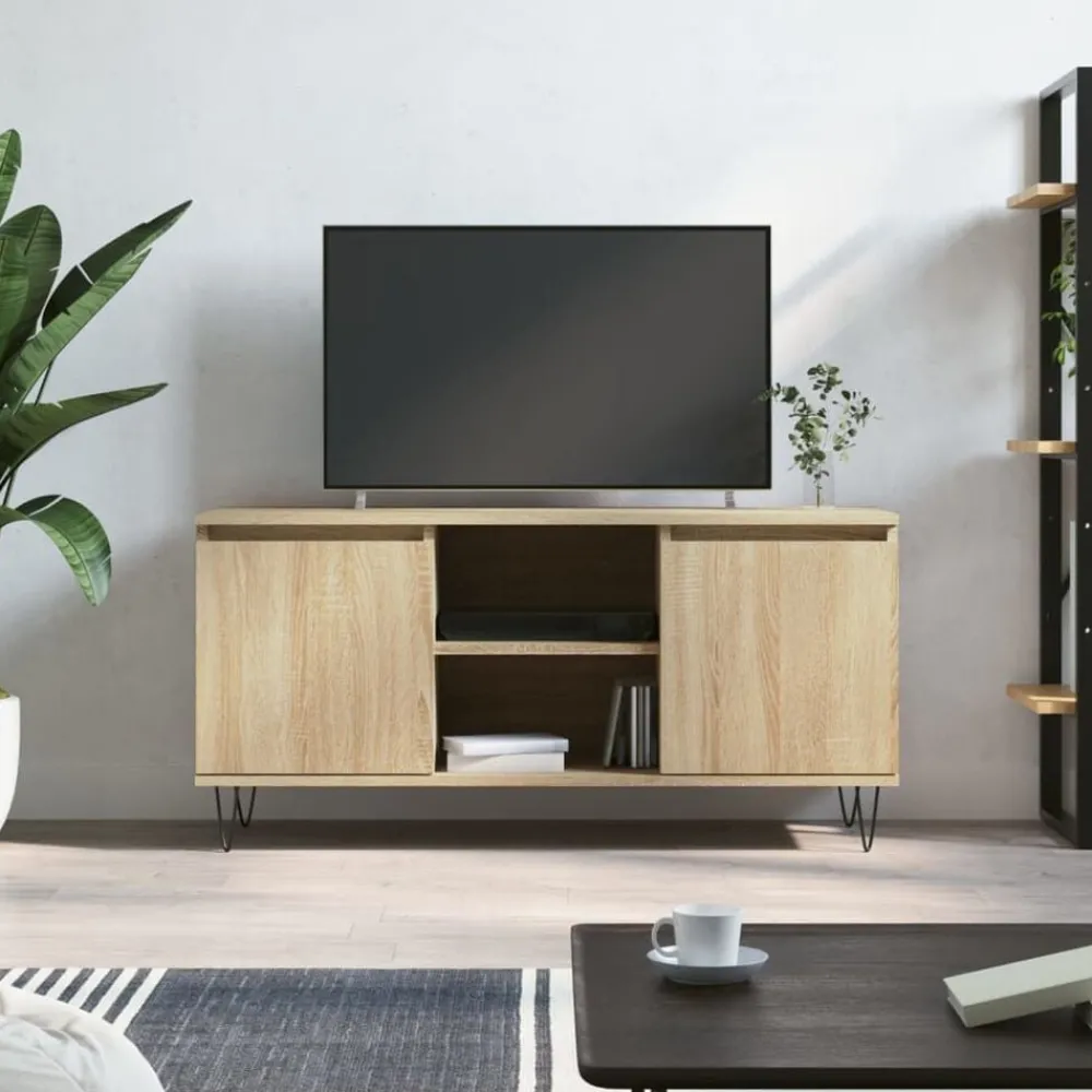 Meubles Tv-vidaXL Meuble TV chêne sonoma 104x35x50 cm bois d'ingénierie Chêne sonoma