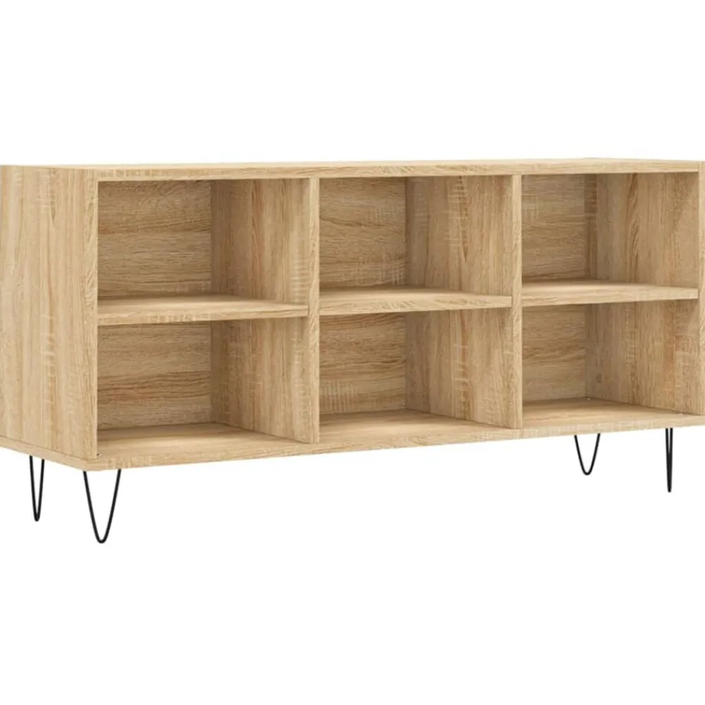Meubles Tv-vidaXL Meuble TV chêne sonoma 103,5x30x50 cm bois d'ingénierie Chêne sonoma