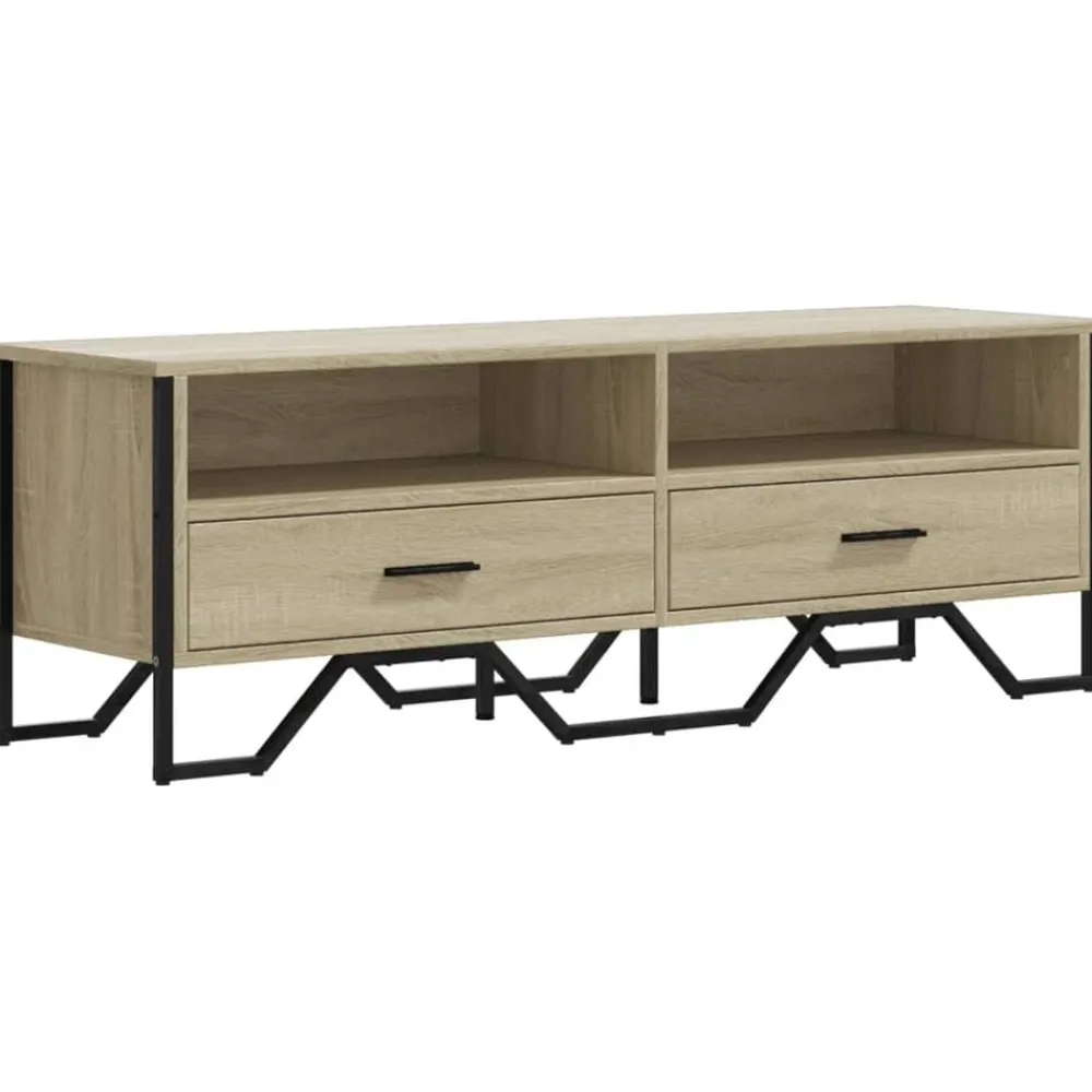 vidaXL Meuble TV chêne sonoma 122x34x41 cm bois d'ingénierie