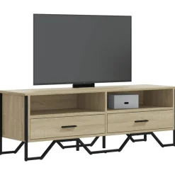 vidaXL Meuble TV chêne sonoma 122x34x41 cm bois d'ingénierie