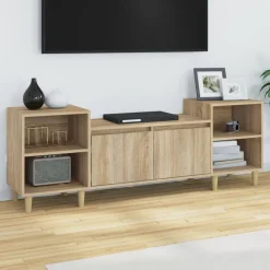 Meubles Tv-vidaXL Meuble TV Chêne sonoma 160x35x55 cm Bois d'ingénierie Ch&ecirc;ne sonoma