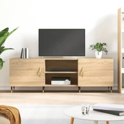 Meubles Tv-vidaXL Meuble TV chêne sonoma 150x30x50 cm bois d'ingénierie Ch&ecirc;ne sonoma