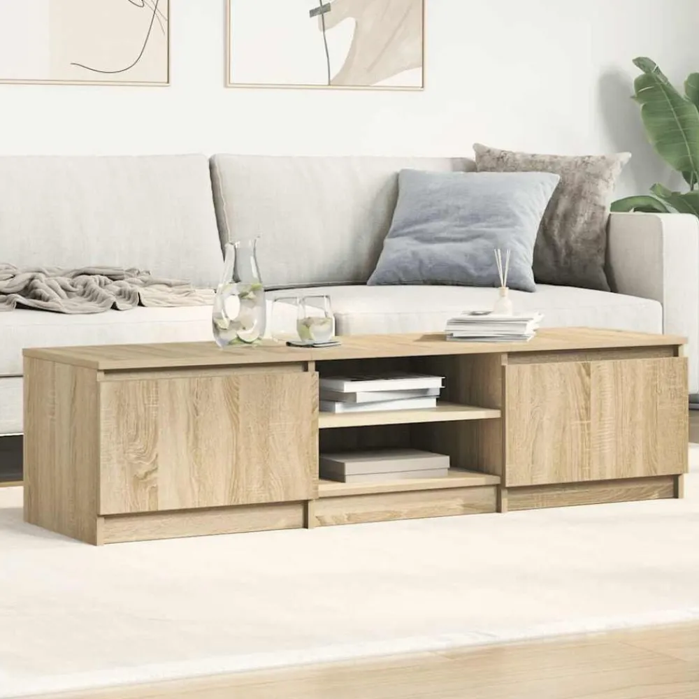 Meubles Tv-vidaXL Meuble TV Chêne sonoma 140x40x35,5 cm Bois d'ingénierie Chêne sonoma
