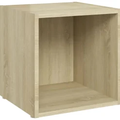 vidaXL Meuble TV chêne sonoma 37x35x37 cm bois d’ingénierie