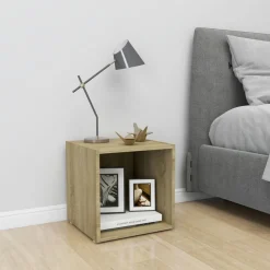 vidaXL Meuble TV chêne sonoma 37x35x37 cm bois d’ingénierie
